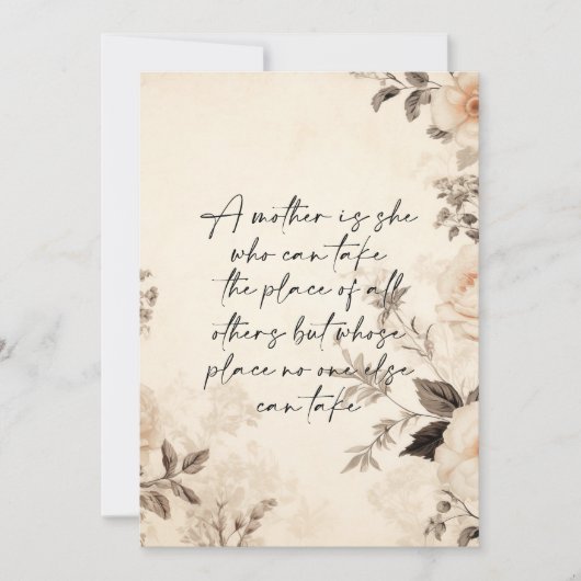 unersetzliche Mutter Feiertagskarte (Vorderseite)