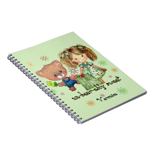 Unerträglich süßer Teddybär Notizblock (Rechte Seite)