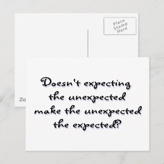 Unerwartet? Postkarte (Vorne/Hinten)