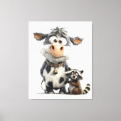 Unerwartete Besties" Tierfreunde Kunst Leinwanddruck (Vorderseite)