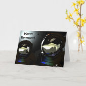 Unerwartete Besucher UFO Karte (Gelbe Blume)