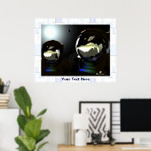 Unerwartete Besucher UFO Poster (Heimbüro)