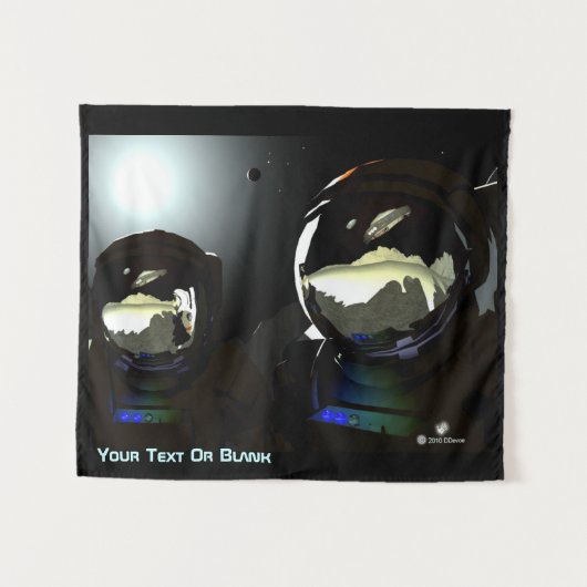 Unerwartete Besucher UFO Wandteppich (Vorderseite (Horizontal))