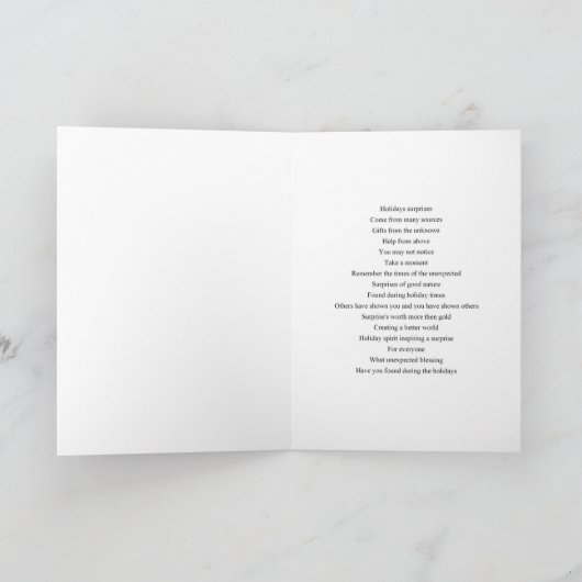 Unerwartete Geschenke Karte (Innenseite)