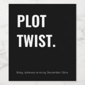 Unerwartete Schwangerschaftsankündigung Einfach Weinetikett (Einzelnes Label)