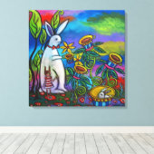 Unerwartete Teezeitgalerie Wrapped Canvas Print Leinwanddruck (Insitu (Holzboden))