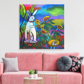 Unerwartete Teezeitgalerie Wrapped Canvas Print Leinwanddruck (Insitu (Wohnzimmer))