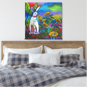 Unerwartete Teezeitgalerie Wrapped Canvas Print Leinwanddruck (Insitu (Schlafzimmer))