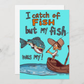 Unerwarteter Fang: Eine Fischüberraschung auf der Einladung (Vorne/Hinten)