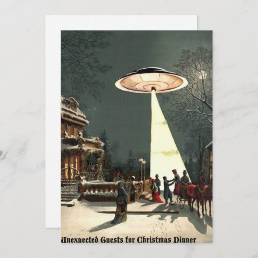 unerwartetes Weihnachtsessen Feiertagskarte (Vorne/Hinten)