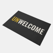 UNERWÜNSCHT - Unfreundlich Fußmatte (Schrägansicht)