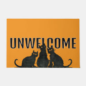 UNERWÜNSCHTE schwarze Halloween-Katzen Fußmatte (Vorderseite)