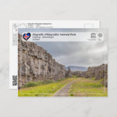 UNESCO - Þingvellir (Thingvellir) Nationalpark Postkarte (Vorne/Hinten)