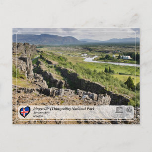 UNESCO - Þingvellir (Thingvellir) Nationalpark Postkarte