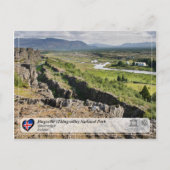 UNESCO - Þingvellir (Thingvellir) Nationalpark Postkarte (Vorderseite)