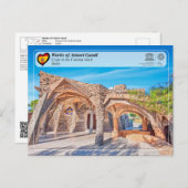 UNESCO - Antoni Gaud, Krypt bei Colonia G  ell Postkarte (Vorne/Hinten)