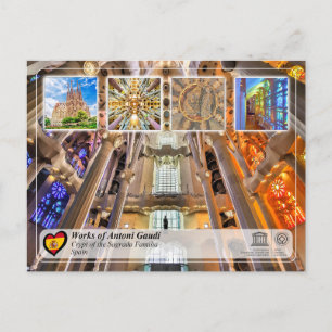 UNESCO - Antoni Gaudí - Sagrada Família - Krypt Postkarte