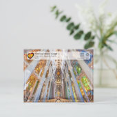 UNESCO - Antoni Gaudí - Sagrada Família - Krypt Postkarte (Stehend Vorderseite)