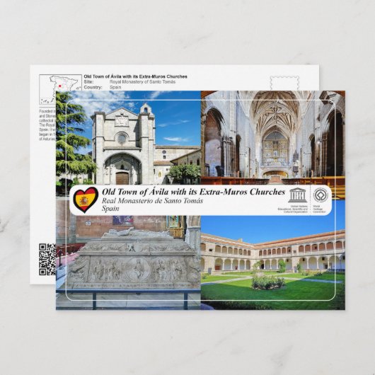 UNESCO - Ávila - Real Monasterio de Santo Tomás Postkarte (Vorne/Hinten)