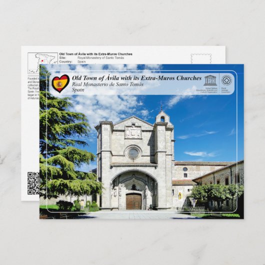 UNESCO - Ávila - Real Monasterio de Santo Tomás Postkarte (Vorne/Hinten)