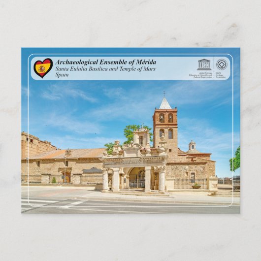 UNESCO - Basilika Santa Eulalia / Mars-Tempel Postkarte (Vorderseite)