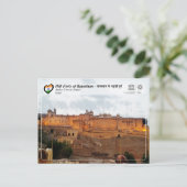 UNESCO - Berghütte von Rajasthan - Amber Fort Postkarte (Stehend Vorderseite)
