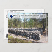 UNESCO - Burgstätte Sammallahdenmäk in der Bronzez Postkarte (Vorne/Hinten)
