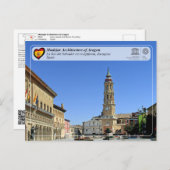 UNESCO Catedral del Salvador de Zaragoza (La Seo) Postkarte (Vorne/Hinten)
