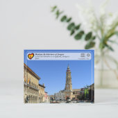 UNESCO Catedral del Salvador de Zaragoza (La Seo) Postkarte (Stehend Vorderseite)