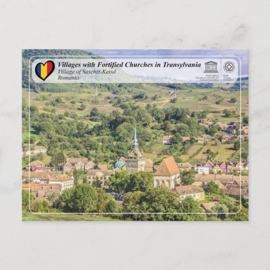 UNESCO-Dorf Saschiz-Keisd Postkarte (Vorderseite)