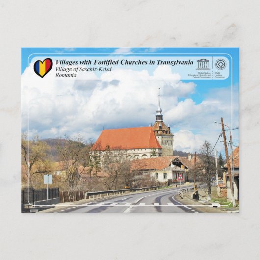 UNESCO-Dorf Saschiz-Keisd Postkarte (Vorderseite)