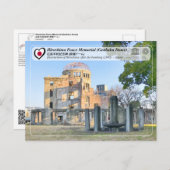 UNESCO - Friedensdenkmal Hiroshima (Genbaku-Kuppel Postkarte (Vorne/Hinten)