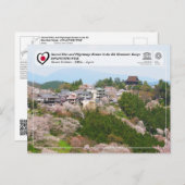 UNESCO - Gebirge Kii - Berg Yoshino Postkarte (Vorne/Hinten)