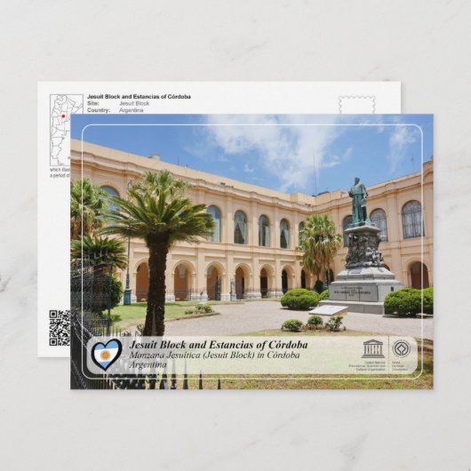 UNESCO - Jesuit Block und Estancias Córdoba Postkarte (Vorne/Hinten)