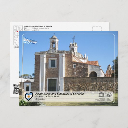 UNESCO - Jesuit Block und Estancias Córdoba Postkarte (Vorne/Hinten)