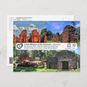 UNESCO - Jesuitenmissionen der Garantien Postkarte (Vorne/Hinten)