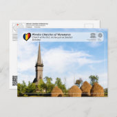 UNESCO Kirche der Heiligen Archangels in Surdesti Postkarte (Vorne/Hinten)