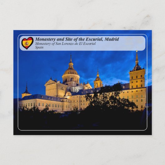 UNESCO - Kloster San Lorenzo de El Escorial Postkarte (Vorderseite)