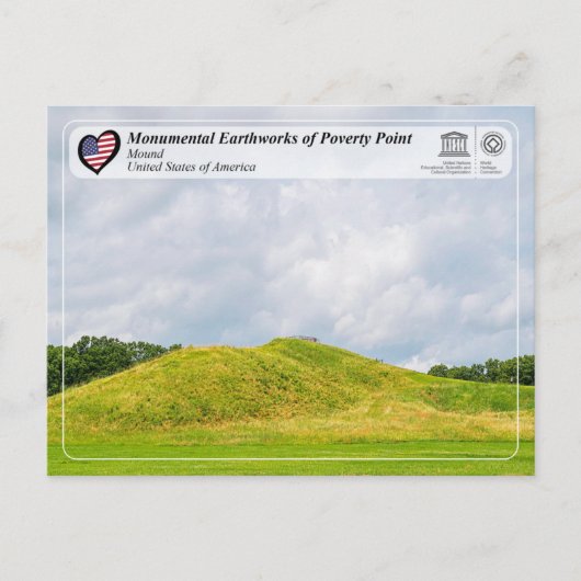 UNESCO - Monumental Earthworks of Poverty Point Postkarte (Vorderseite)
