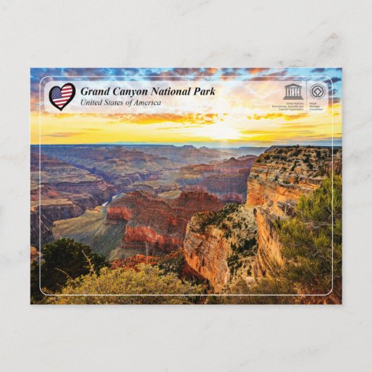UNESCO - Nationalpark Grand Canyon Postkarte (Vorderseite)