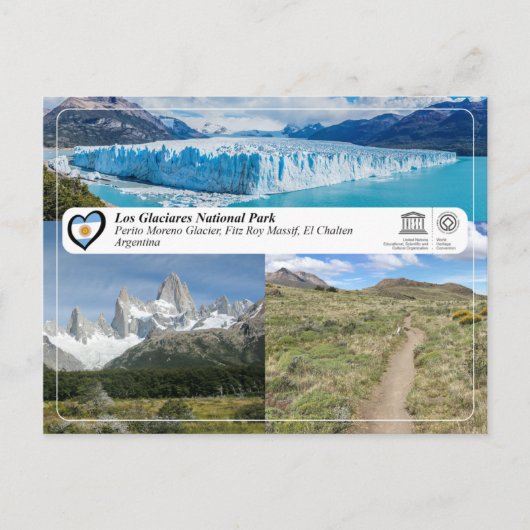 UNESCO - Nationalpark Los Glaciares Postkarte (Vorderseite)