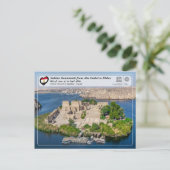 UNESCO - Nubian Monuments - Philae - Isis Tempel Postkarte (Stehend Vorderseite)