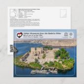 UNESCO - Nubian Monuments - Philae - Isis Tempel Postkarte (Vorne/Hinten)