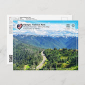 UNESCO - Olympischer Nationalpark - Hurrikan Ridge Postkarte (Vorne/Hinten)