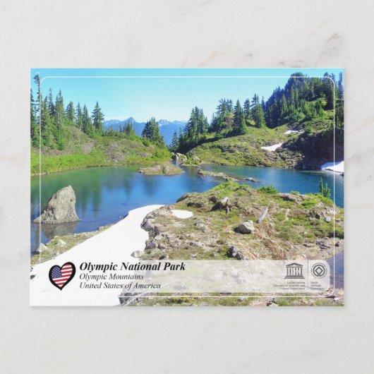UNESCO - Olympischer Nationalpark - Olympische Ber Postkarte (Vorderseite)