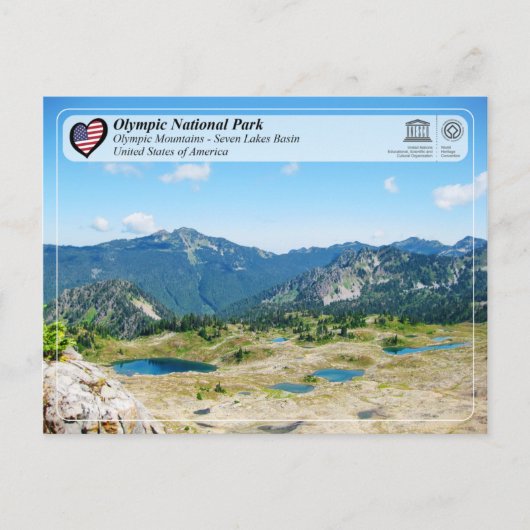 UNESCO - Olympischer Nationalpark - Sieben Seen Postkarte (Vorderseite)
