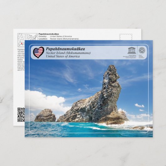 UNESCO - Papahānaumokuākea - Insel Necker Postcar Postkarte (Vorne/Hinten)