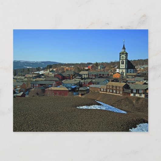 UNESCO-Standort Røros, Norwegen Postkarte (Vorderseite)