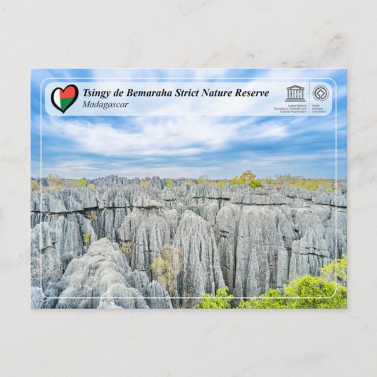UNESCO - Tsingy de Bemaraha Naturschutzgebiet Postkarte (Vorderseite)