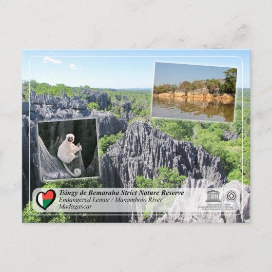 UNESCO - Tsingy de Bemaraha Strict Nature Reserve Postkarte (Vorderseite)